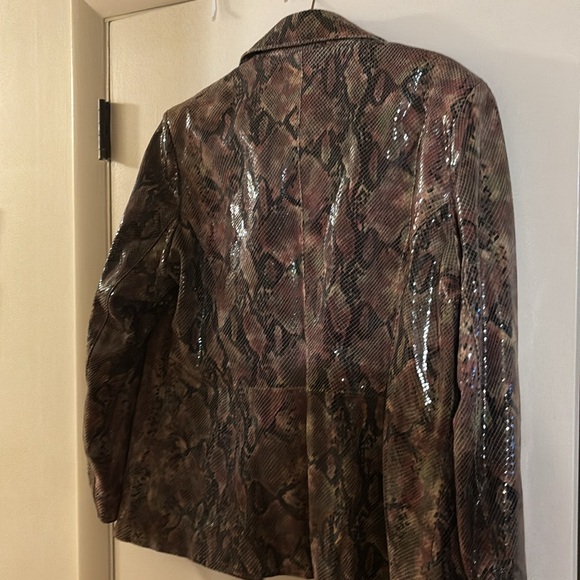 Vintage Wilsons 100% Leather Pelle Studio Snakeskin Blazer Jacket. Size medium - Picture 5 of 6